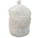 60 Gallon White Heavy Duty Trash Bags - 0.9 Mil