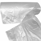 PlasticMill 7-10 Gallon Garbage Bags, High Density: Clear, 6 Micron, 24x24, 100 Bags.