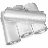 PlasticMill 6 Gallon Garbage Bags, High Density: Clear, 6 Micron, 20x22, 100 Bags.