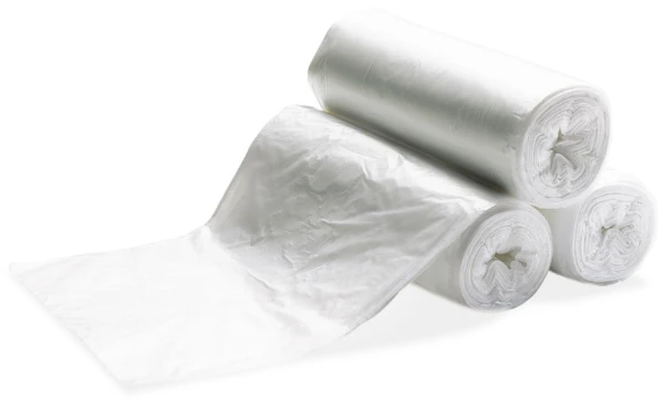 12-16 Gallon White High Density Coreless Trash bags .31 Mil