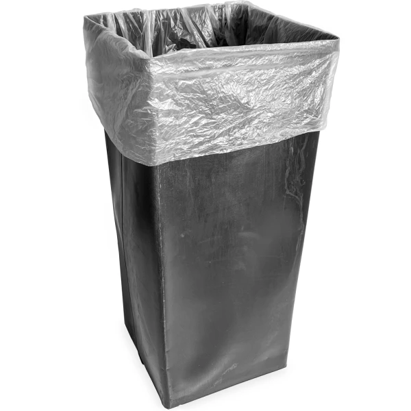 Trash Can with 20-30 Gallon Natural High Density Garbage Can Liners 30 x 37