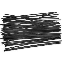 10" Black Paper Twist Ties