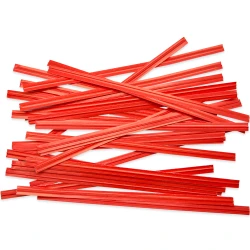 4" Red Paper Twist Ties - 1000/Pack