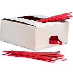 4" Red Paper Twist Ties