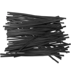 6" Black Plastic Twist Ties
