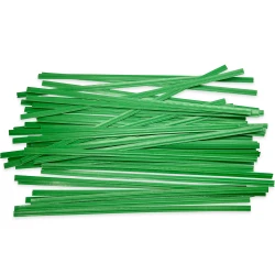 6" Green Paper Twist Ties
