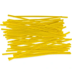 6" Yellow Plastic Twist Ties