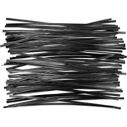 8" Black Paper Twist Ties