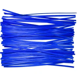 8" Blue Paper Twist Ties
