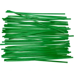 8" Green Paper Twist Ties