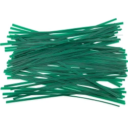 8" Green Plastic Twist Ties