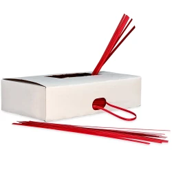 8" Red Plastic Twist Ties