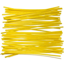 8" Yellow Paper Twist Ties
