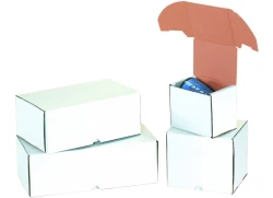 White Outside Tuck Mailers Stacked