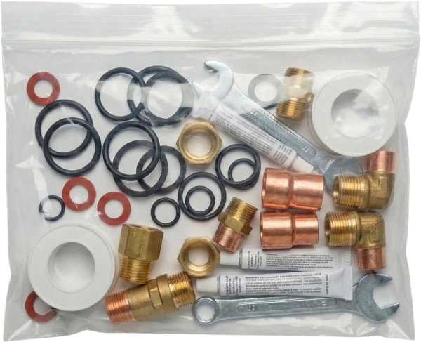 14 x 10 4 Mil ClearZip Locking Bags with Plumbing Repair Kit