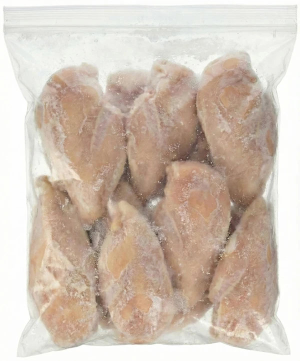 10 x 12 Clearzip Locking Top Bags 4 Mil with Frozen Chicken