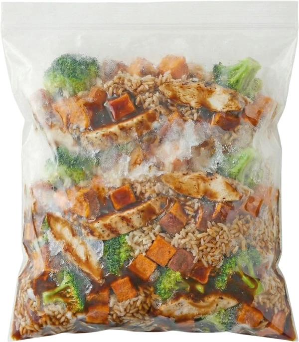 10 in. x 12 in. Double Track Zipper Bags Marinading Food