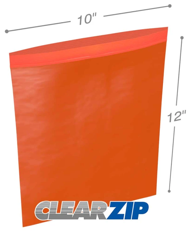 10x12 red zipper bags