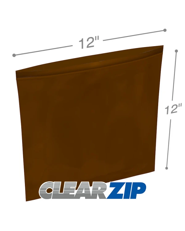 12x12 Amber Reclosable Bags