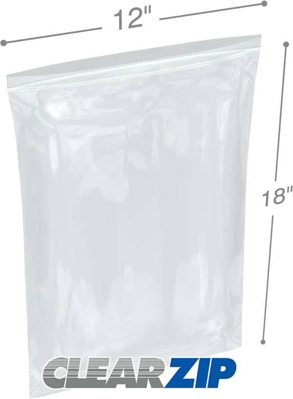 12 x 18 .006 Clearzip Lock Bags