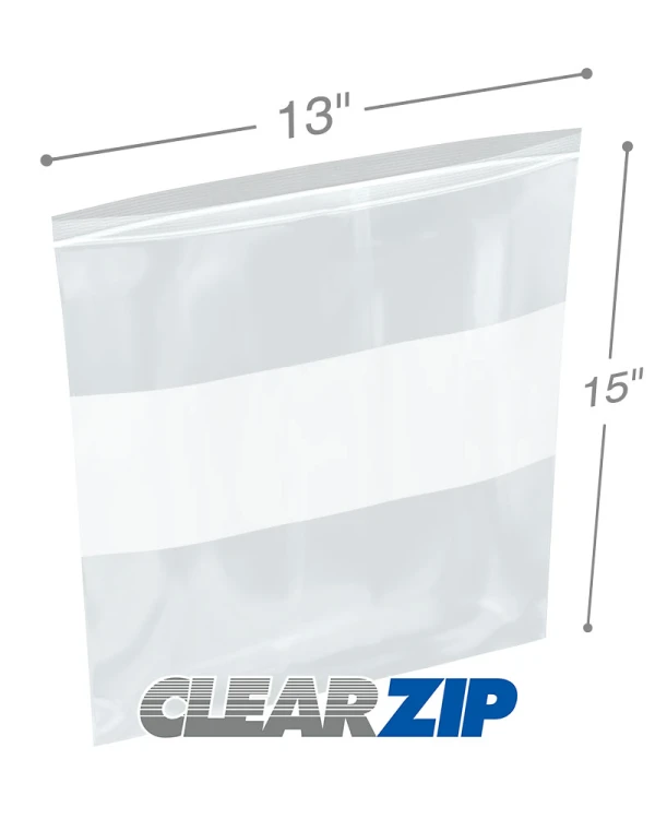 13 x 15 2 mil ClearZip Whiteblock