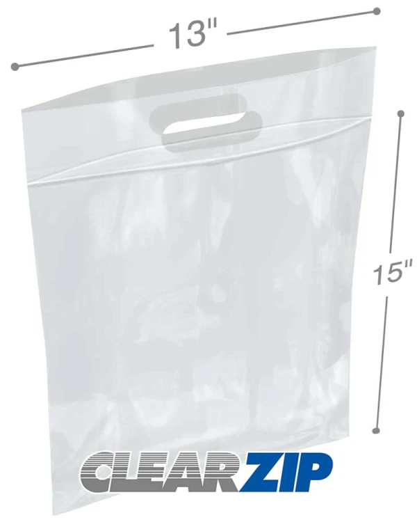 13x15 Zipper Locking Handle Bags