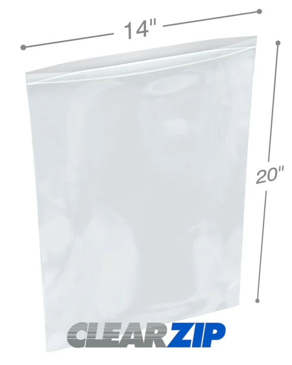 14 x 20 Clearzip Locking Top Bags 2 Mil