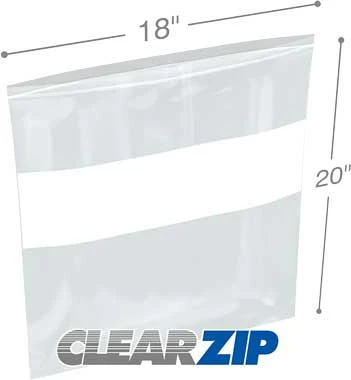 18 x 20 6 mil ClearZip Whiteblock