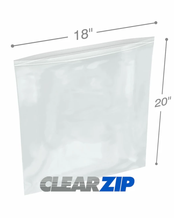 16 x 18 Ziplock Bags 2 Mil - Clearzip