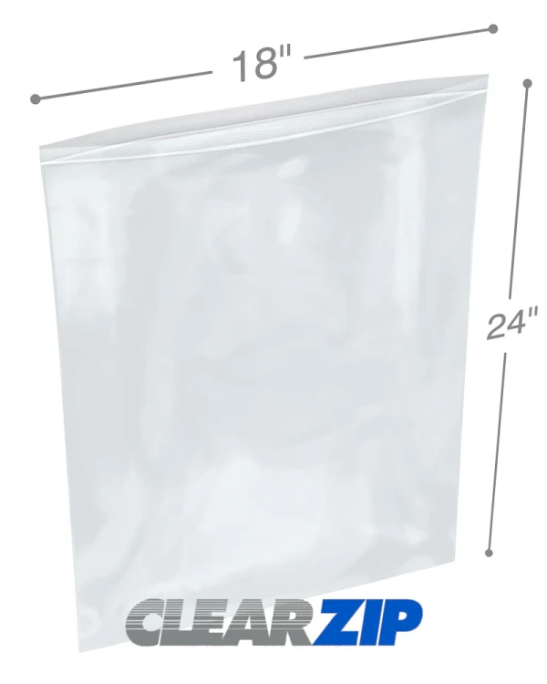 18 x 24 Clearzip Locking Top Bags 4 Mil