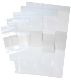 2 Mil White Block Zipper Locking Bag Assortment Pack