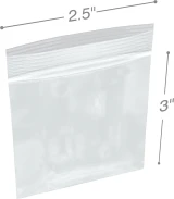 2.5x3 Clearzip Lock Top 4 Mil Bags