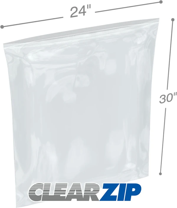 24 x 30 .006 Clearzip Lock Bags