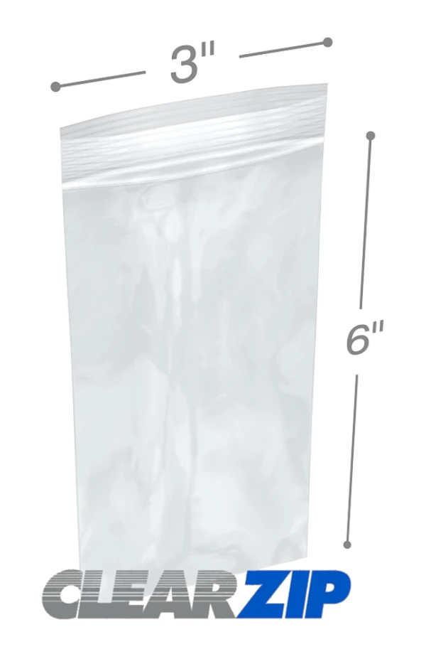 3 x 6 .006 Clearzip Lock Bags