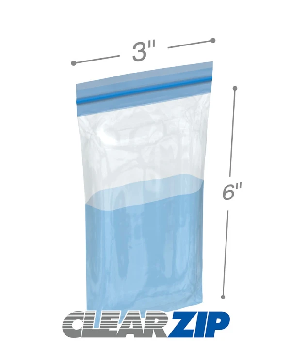 3 x 6 Leakproof Zipper Locking Bags