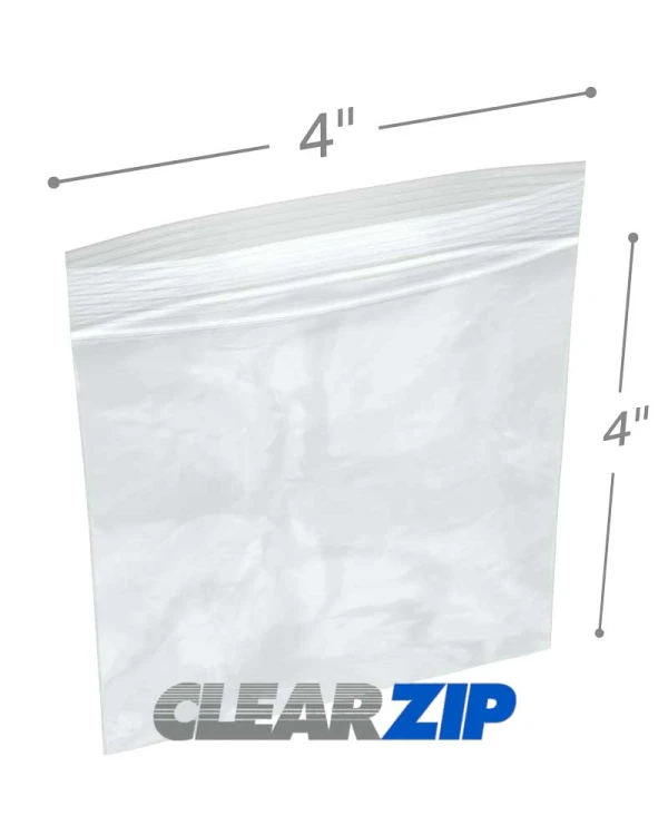 4 x 4 Clearzip Locking Top Bags 2 Mil