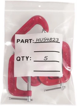 4" x 6" Zipper Locking Printed "Parts" Bags with White Block