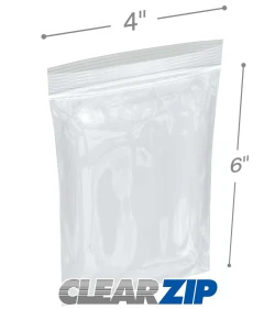 Polypropylene Zipper Bags - 4" x 6" 4 mil