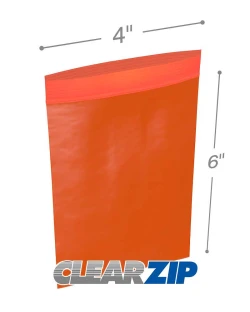 4" x 6" 2 Mil Red Zip Bags
