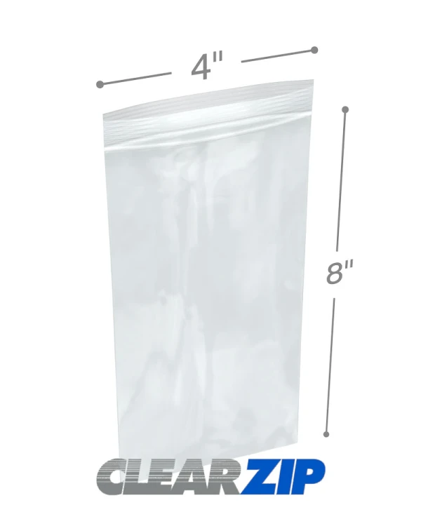 4 x 8 .006 Clearzip Lock Bags