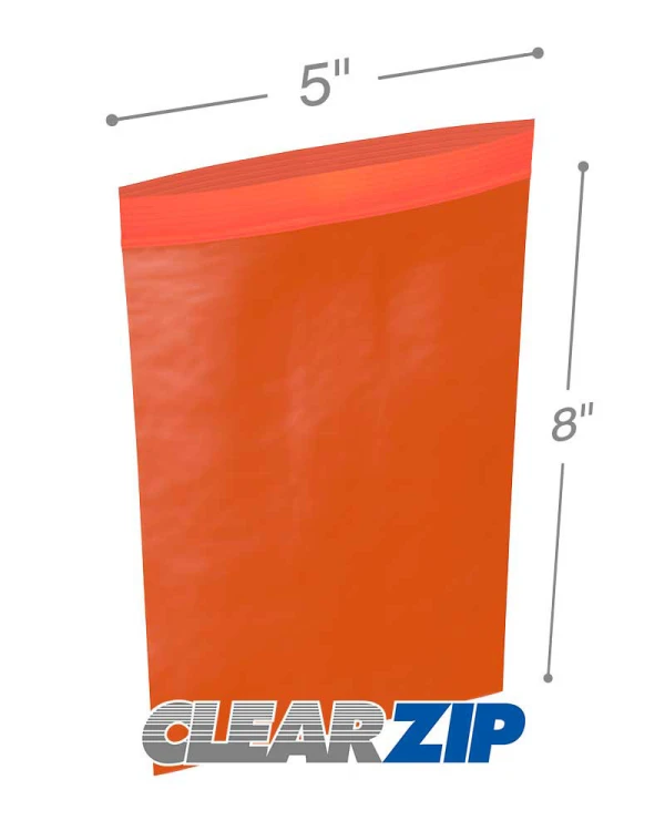5x8 red zipper bags