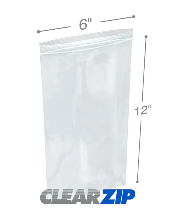 6 x 12 Clearzip® Lock Top 4 Mil Bags