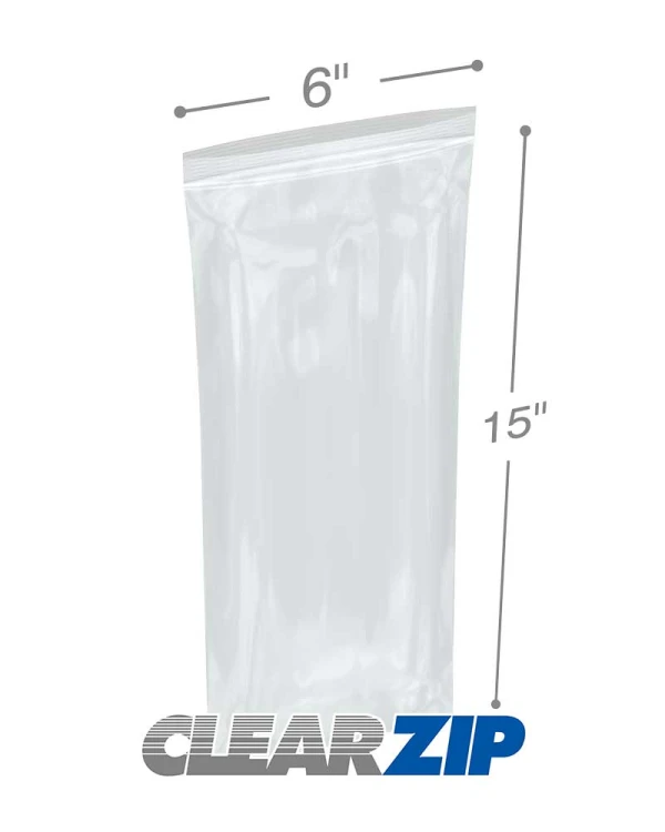 6 x 15 2 Mil Ziplock Bags