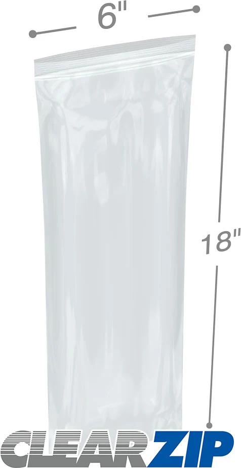 6 x 18 .006 Clearzip Lock Bags