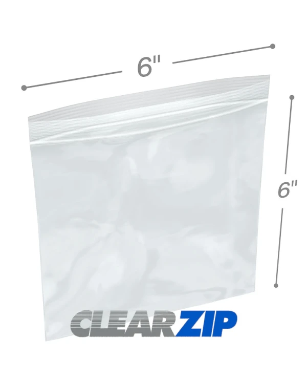 6x 6 Clearzip® Lock Top 2 Mil Bags