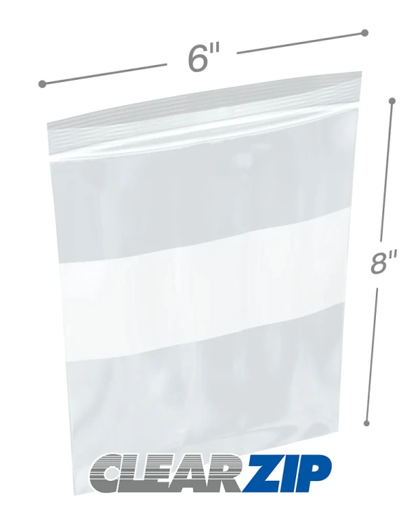 6 x 8 6 mil recusable white block poly bags
