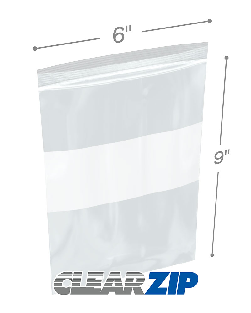 6x9 Plastic Zip Top Bags (Pack of 100), 2 mil poly bags wholesale