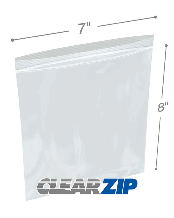 7 x 8 .006 Clearzip Lock Bags