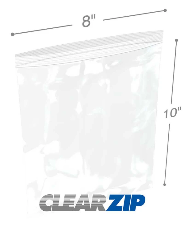 8x10 white zipper bags