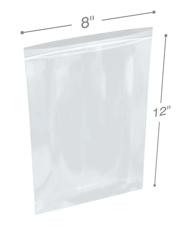8 x 12 .008 ClearZip Lock Bags